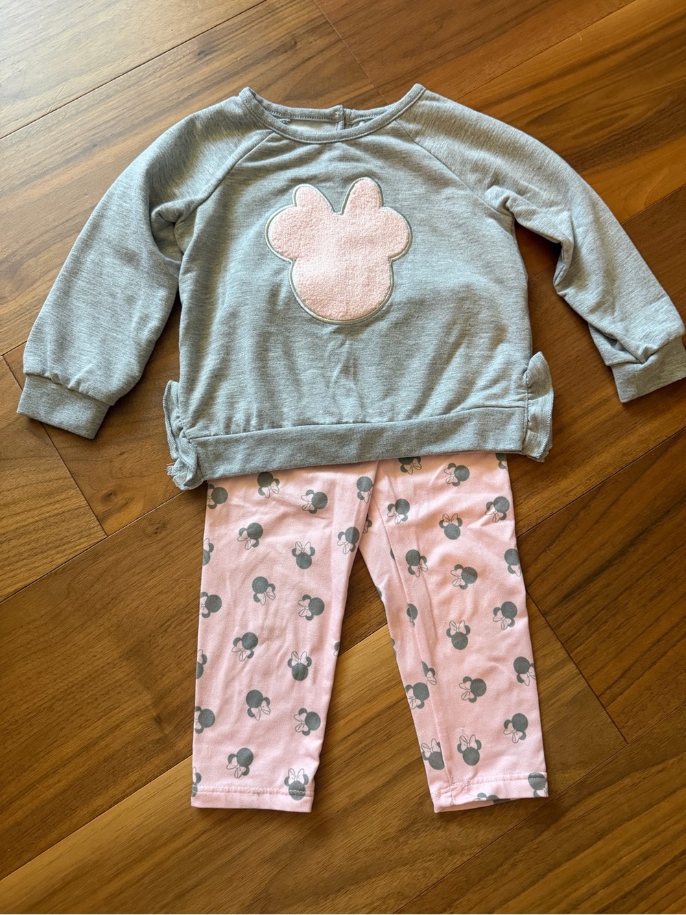 Disney Minnie Mouse Girls 2-Piece Sweatshirt Leggings Set 18M